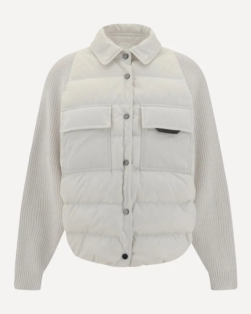 Brunello Cucinelli Jacket with iconic jewelry details Female White