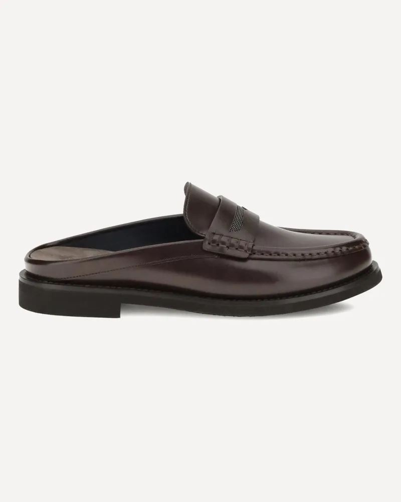 Brunello Cucinelli Sabot Loafers Female Brown