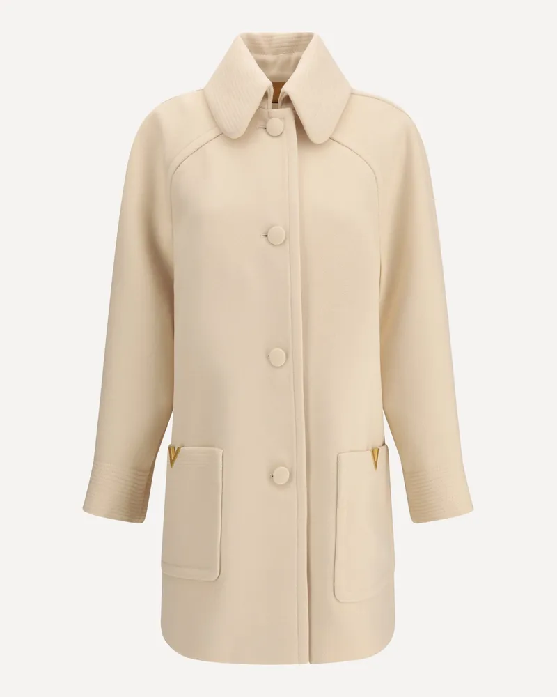 Valentino Garavani Wool Drap Caban Female Cream