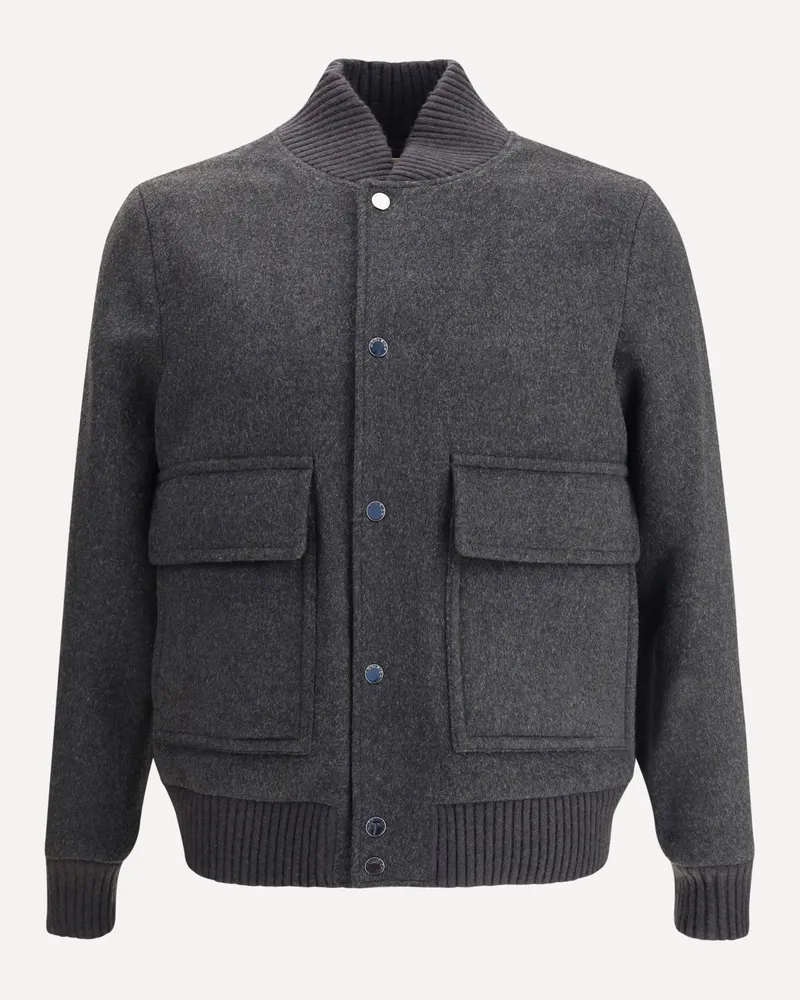 Woolrich Wool bomber Jacket Male Grey