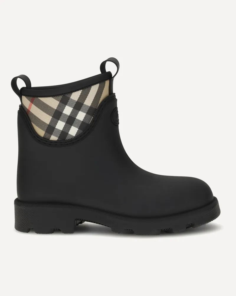 Burberry Marsh Stamp rubber Ankle Boots Female Black