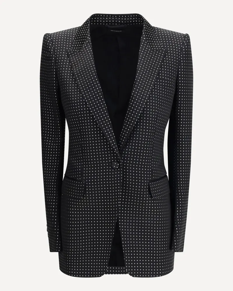 Tom Ford Single Breasted Jacket with polka dots Female Black