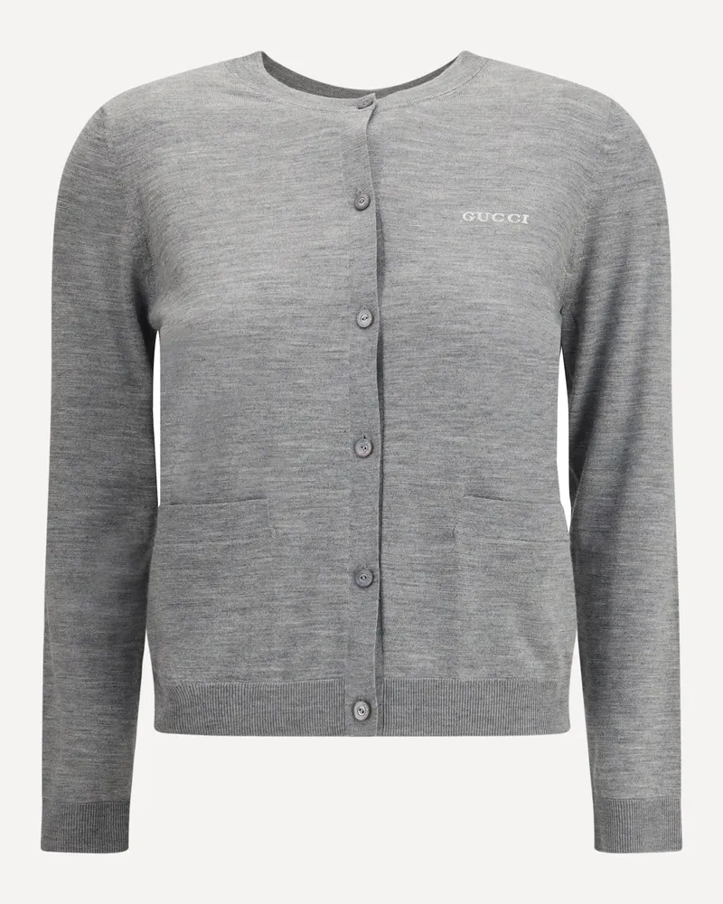 Gucci Cashmere Cardigan Female Grey