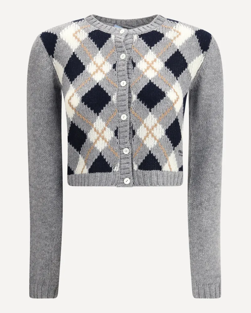 Prada Button up Cardigan crewneck Female Grey