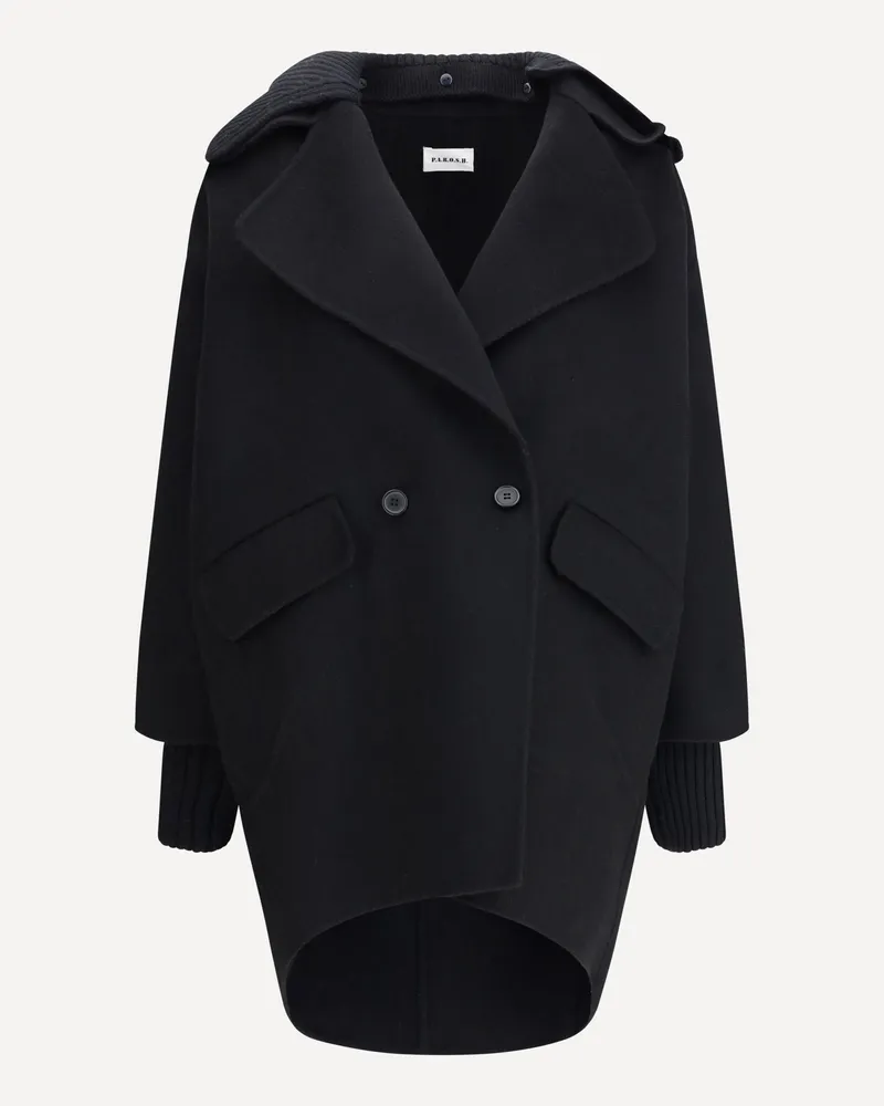P.A.R.O.S.H. P. A.R. O H. Double-breasted Beige Coat Female Black