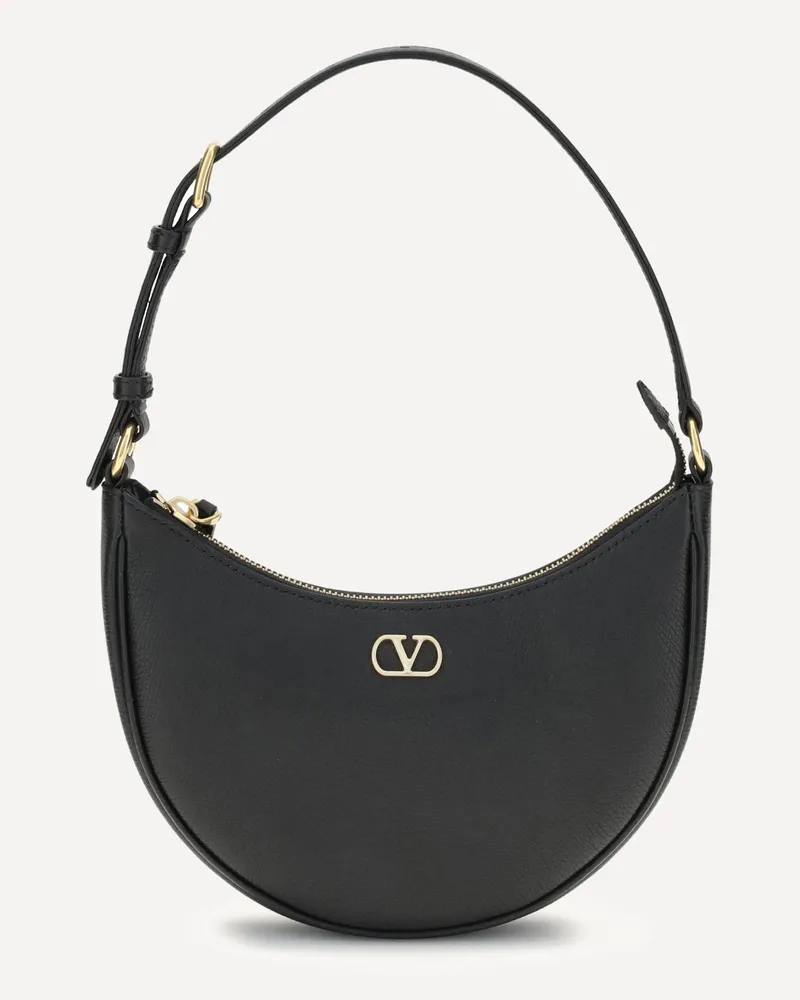 Valentino Garavani Mini VLogo Hobo Shoulder Bag Female Black