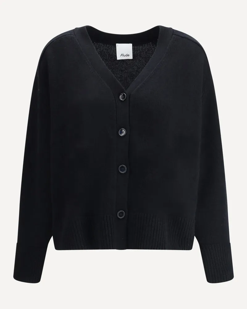 ALLUDE Wool and cashmere Cardigan Female Black