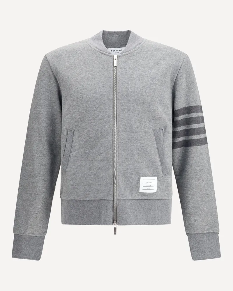 Thom Browne Zip Sweatshirt Male Grey