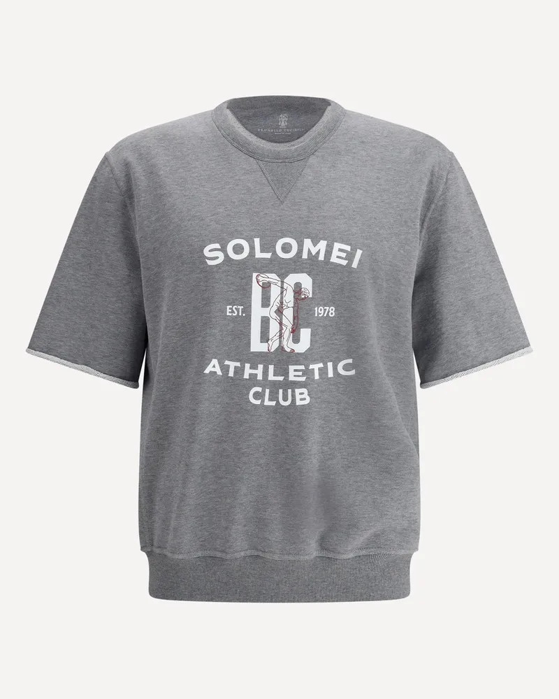 Brunello Cucinelli Short-sleeve Sweatshirt Male Grey