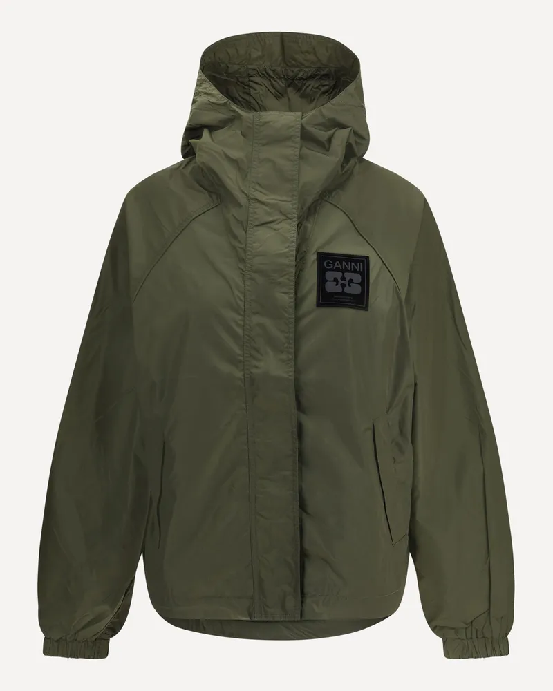 Ganni Waterproof Jacket Female Green