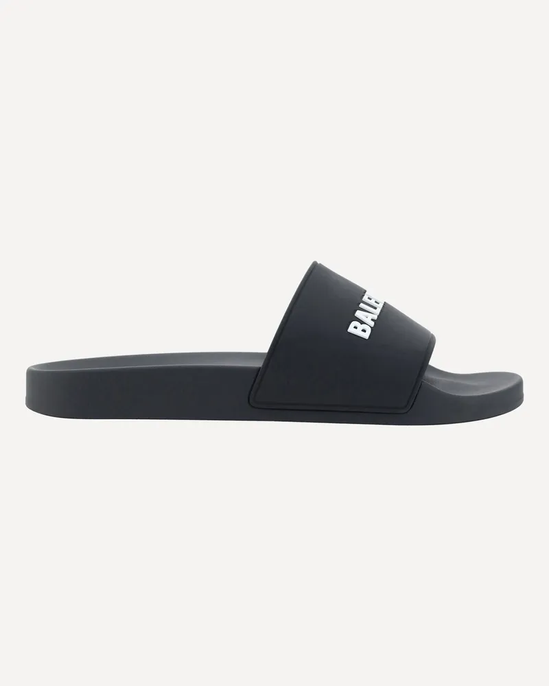 Balenciaga Rubber Pool Sandals Male Black