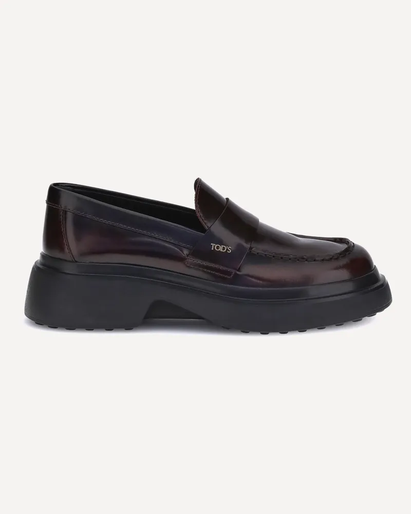 TOD'S Patent leather Loafers Female Brown
