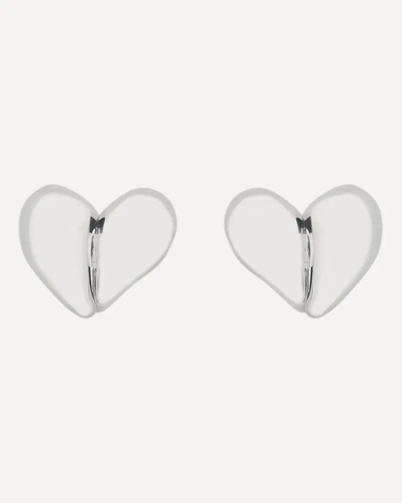 Bottega Veneta Heart-shaped Earrings Female Silver