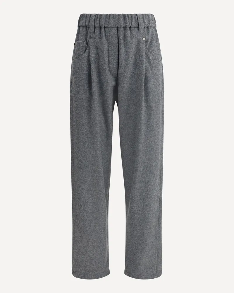 Brunello Cucinelli Wool Pants Female Grey