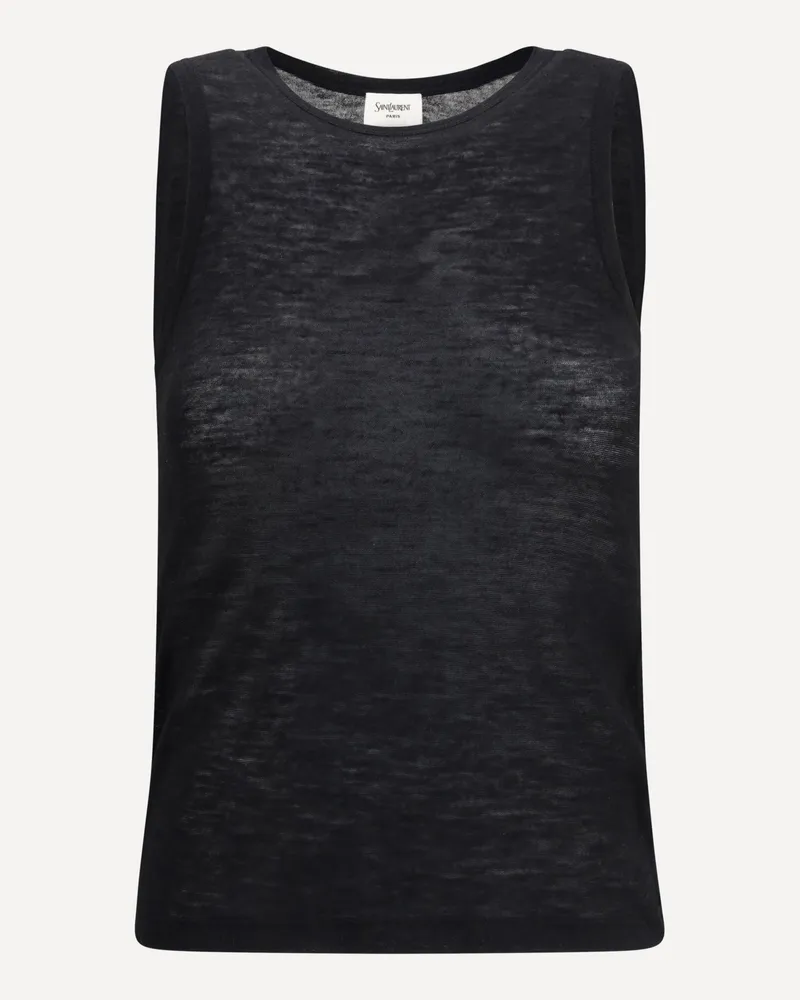 Saint Laurent Cashmere and silk Jersey Tank Top Female Black