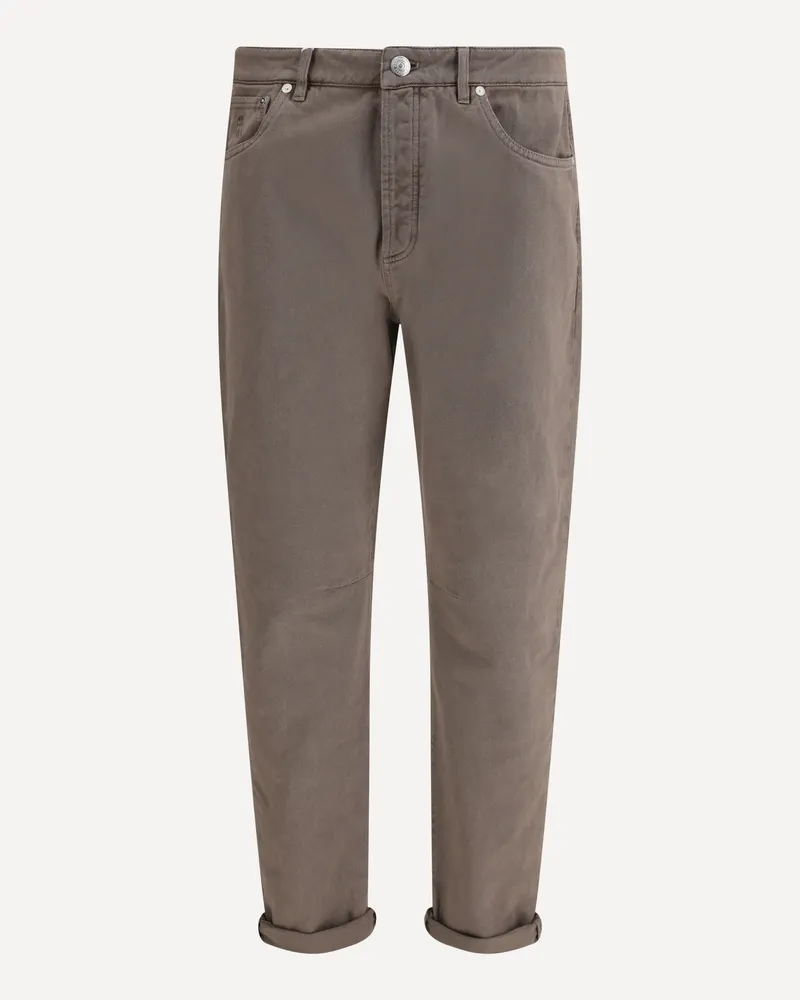 Brunello Cucinelli Dyed Jeans Male Grey