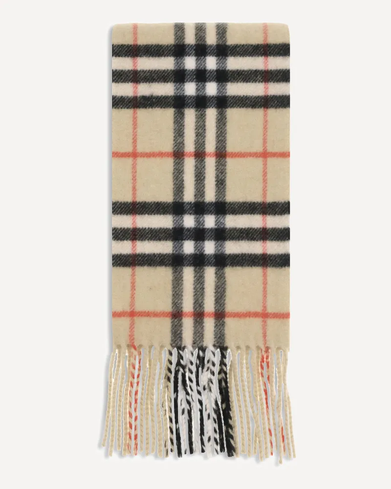 Burberry Thin cashmere Check Scarf Male Beige