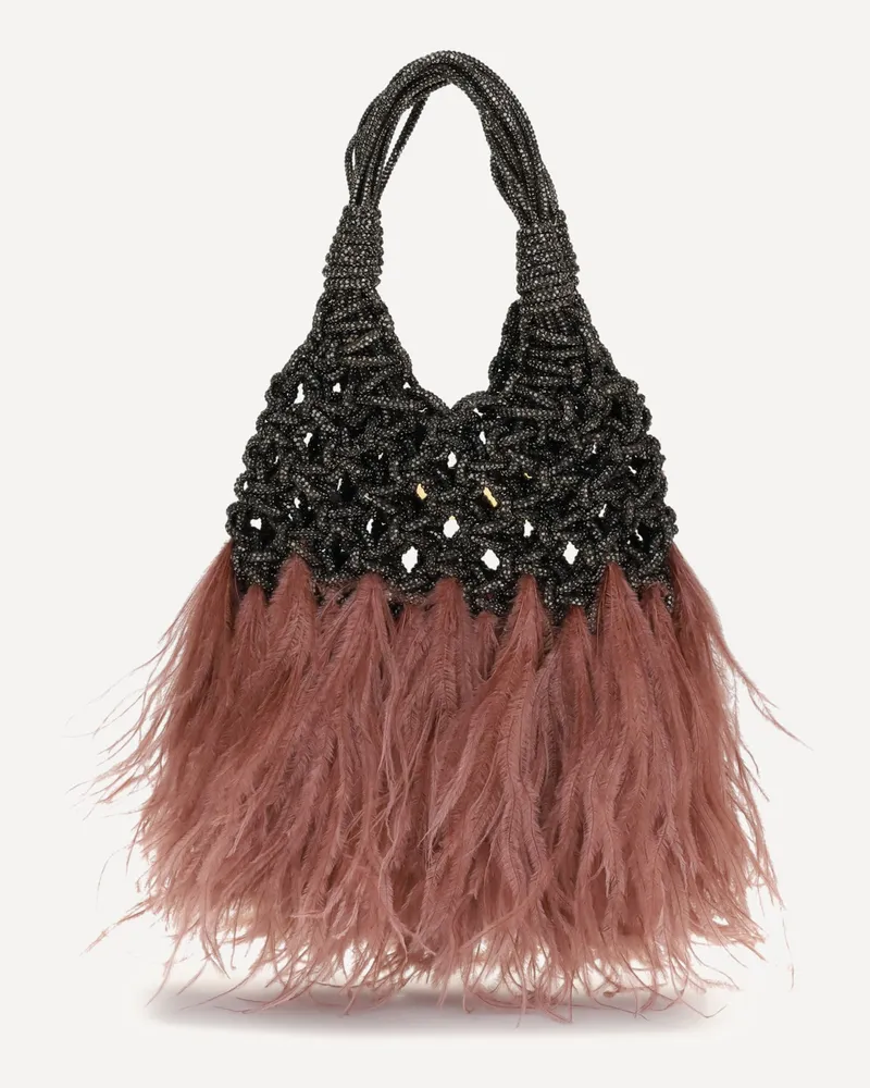 HIBOURAMA Vannifique Plumes small Handbag Female Multicolour