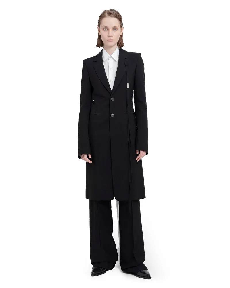 Ann Demeulemeester Alea Tailored Fitted Coat Black