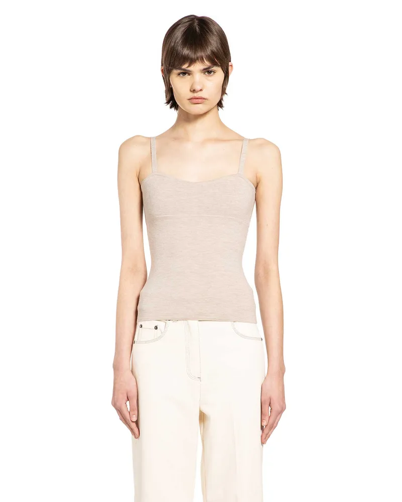 Max Mara Wool Knit Top Grey