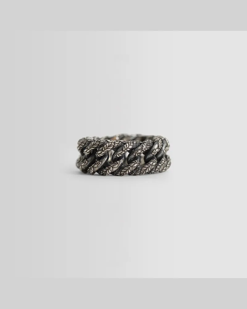 Ugo Cacciatori Tiny Leaves Chain Ring Silver