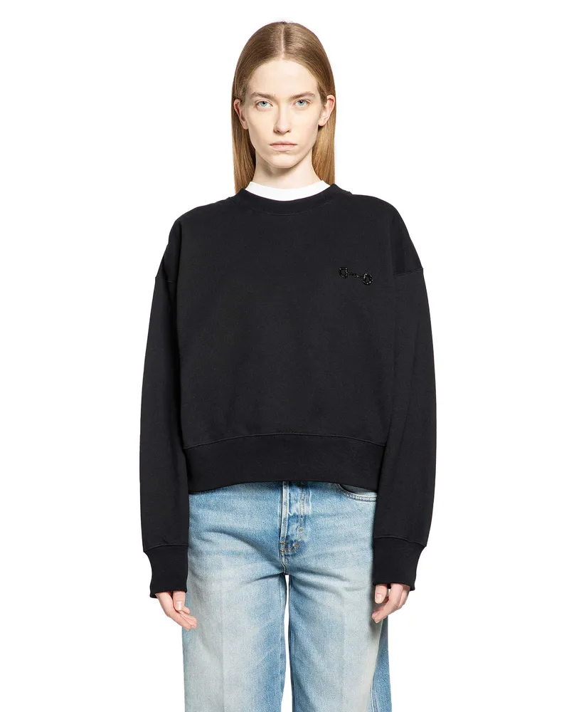 Gucci Cotton jersey sweatshirt with embroidery Black