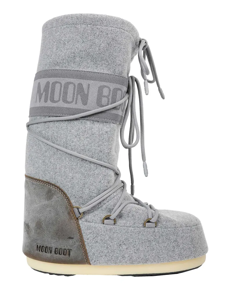 Moon Boot Icon Nubuck Felt Boots Grey