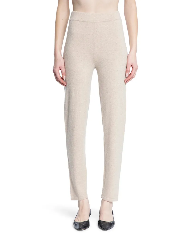 Max Mara Pantaloni in maglia di cashmere Beige
