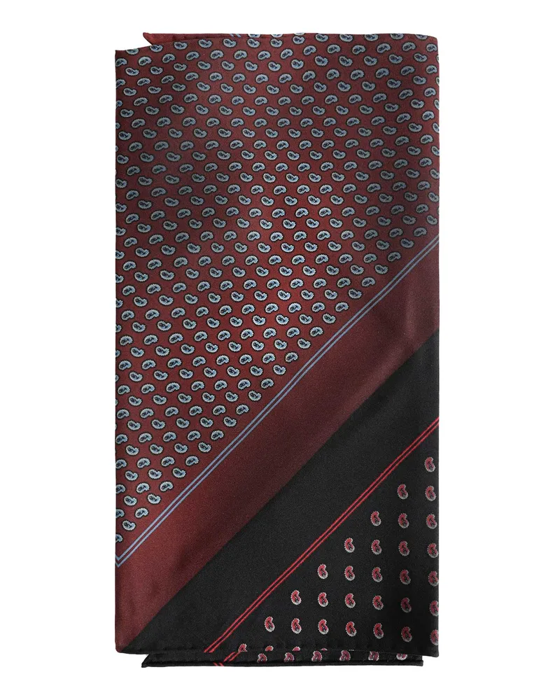 Maison Margiela Reversible Paisley Silk Scarf Red