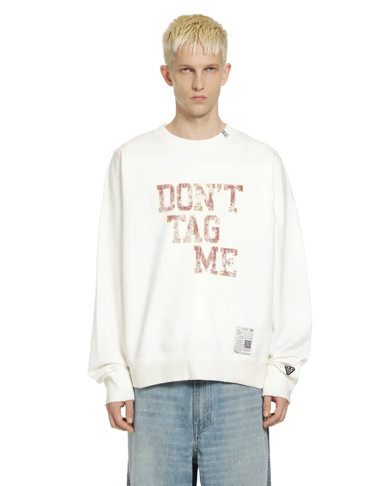 MIHARAYASUHIRO Don't Tag Me Printed Sweatshirt Off-white