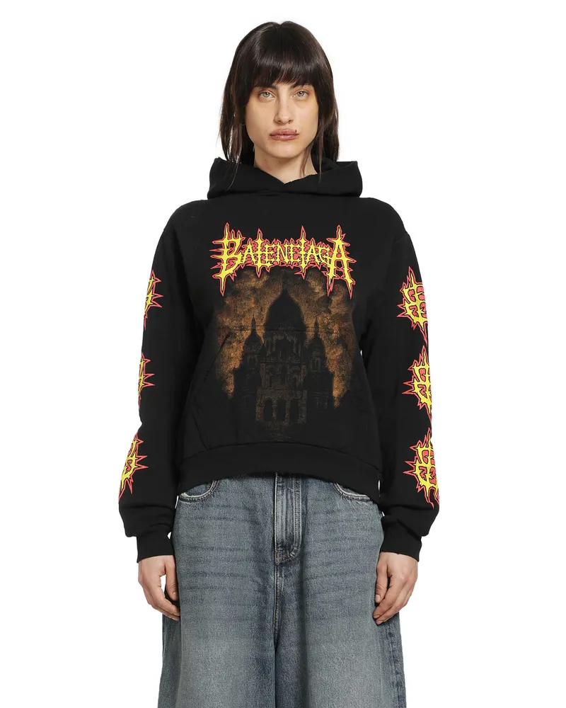 Balenciaga Sacré Coeur Medium Fit Hoodie Black