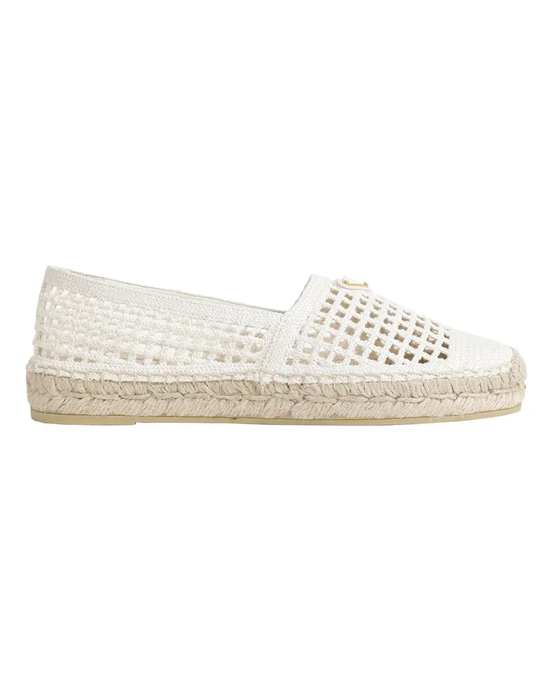 Prada Crochet Espadrilles Off-white