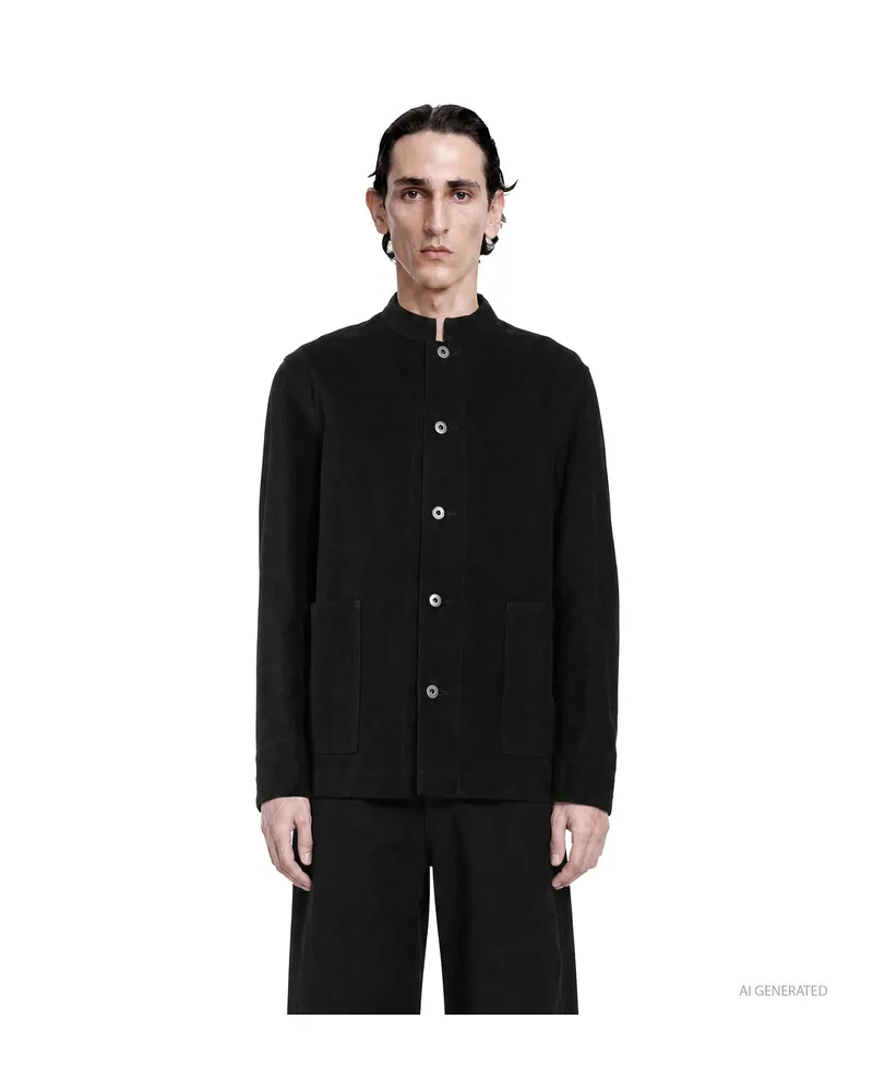 Taiga Takahashi LOT.307 Stand Collar Jacket Black