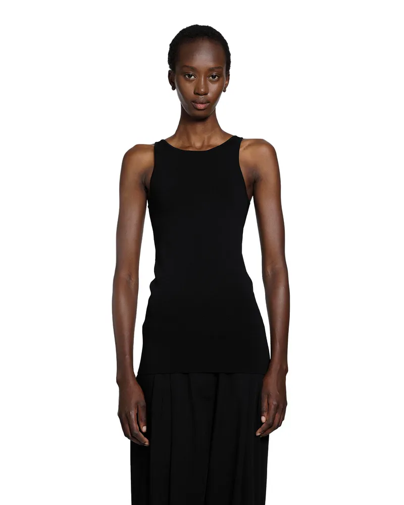 Totême Classic Compact Knit Tank Black
