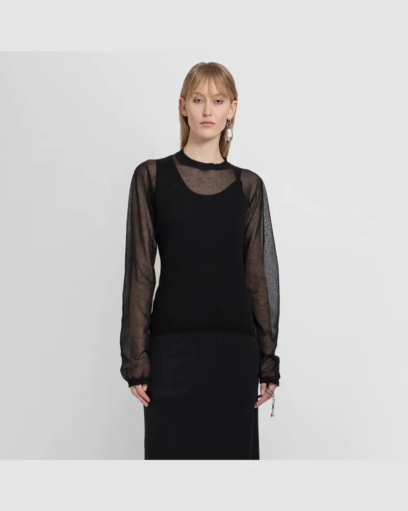 Ann Demeulemeester Knit Betsy Long Sleeve T-Shirt Black