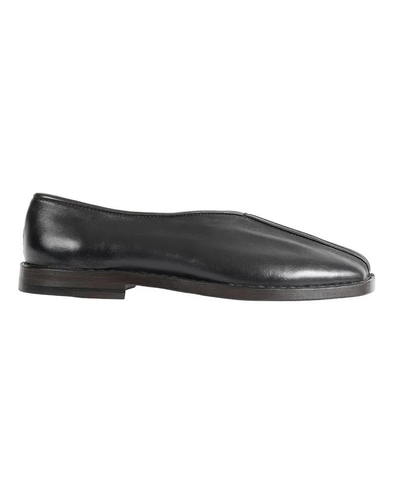 Christophe Lemaire Flat Piped Slippers Black