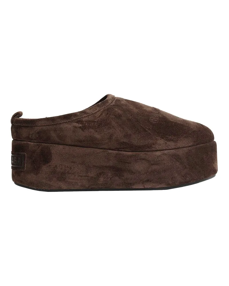 Balenciaga Alaska Soft Platform Mules Brown