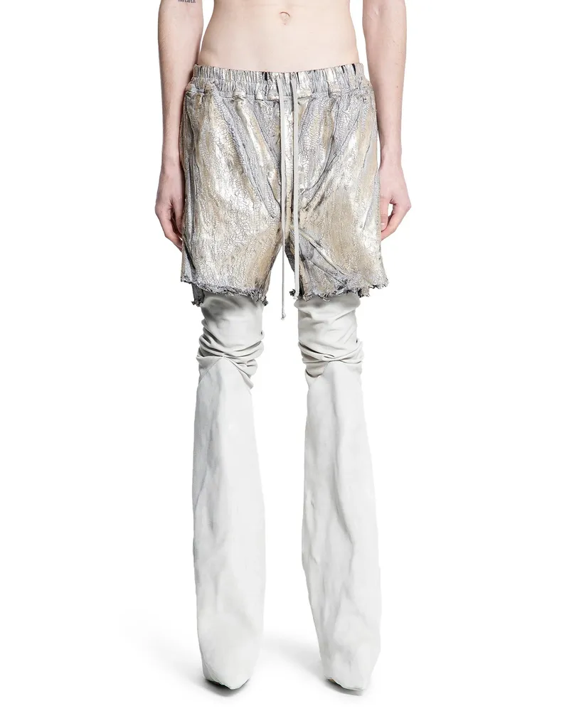 Rick Owens Hollywood Boxers in 13oz Megacrust Denim Gold