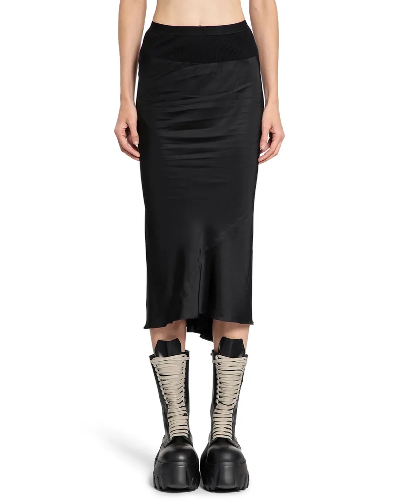 Rick Owens Porterville A line Bias Skirt Black