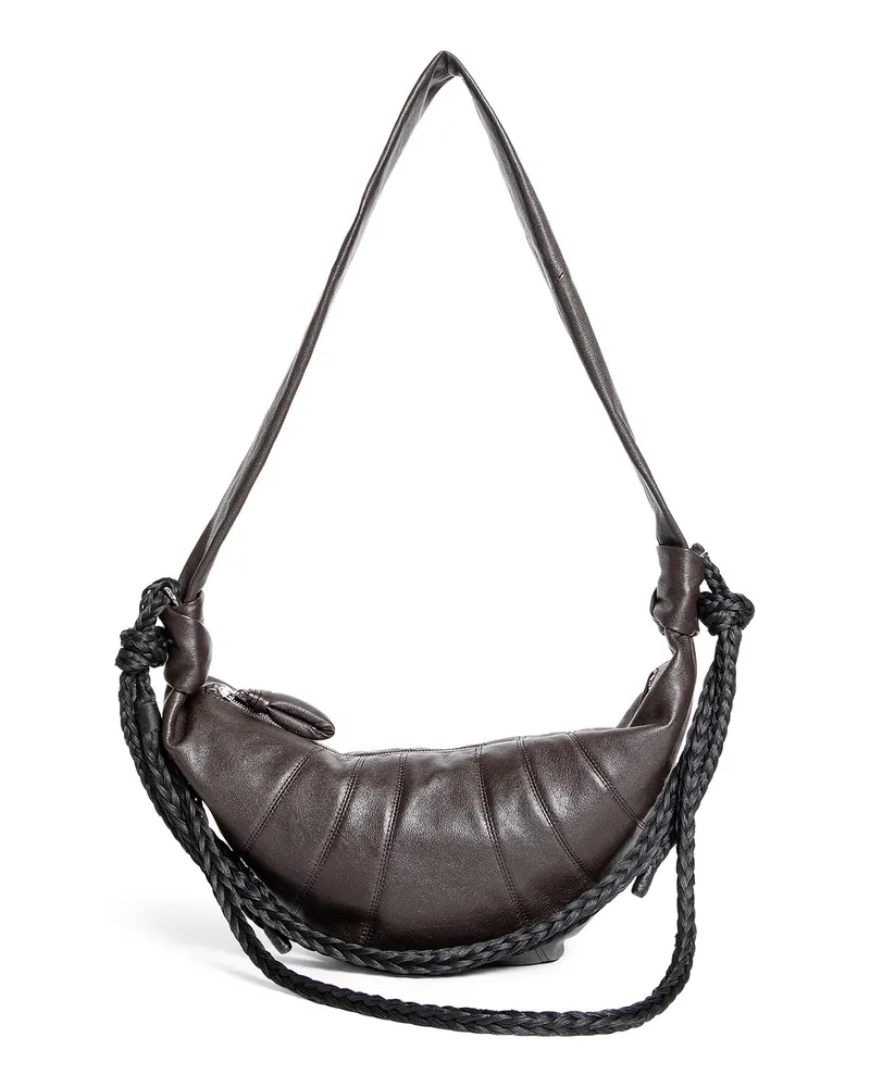 Christophe Lemaire Braid Medium Croissant Bag Brown