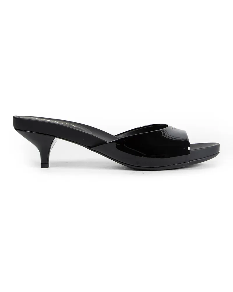 Prada Patent Leather Sandals Black