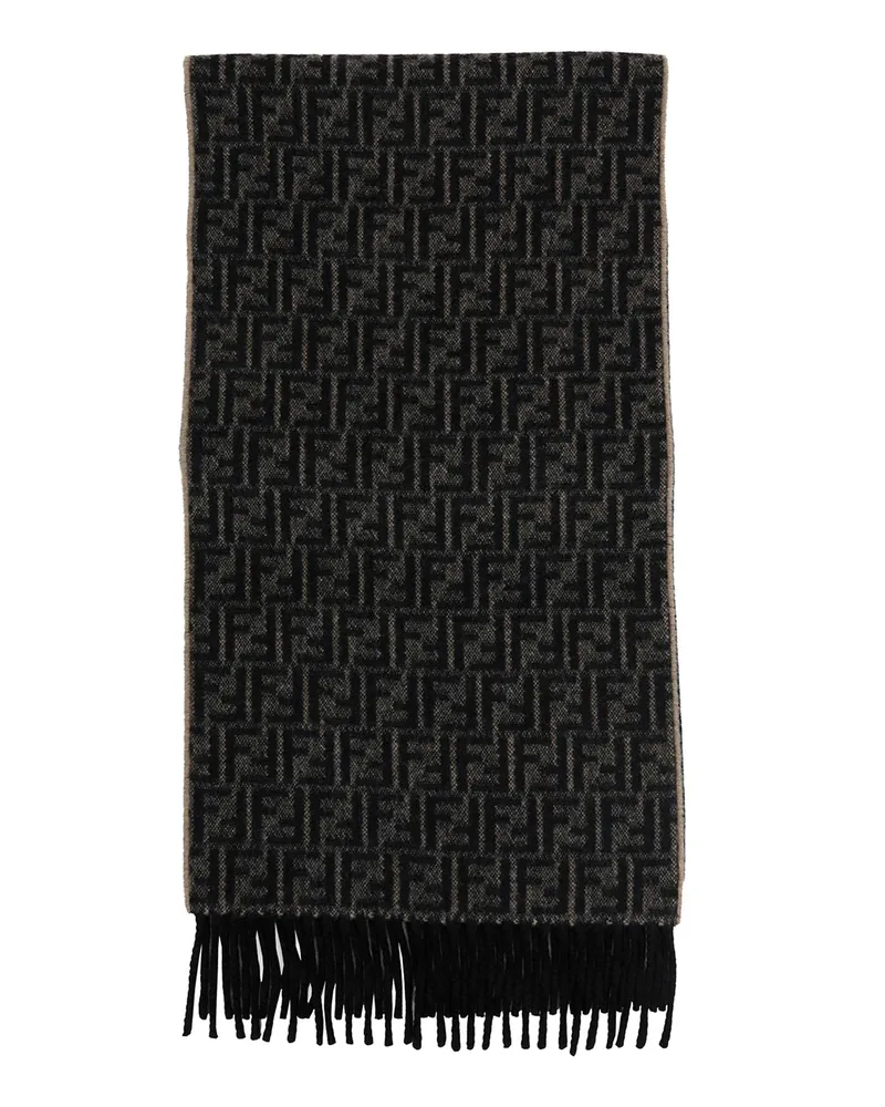 Fendi Wool and Cashmere Scarf Black