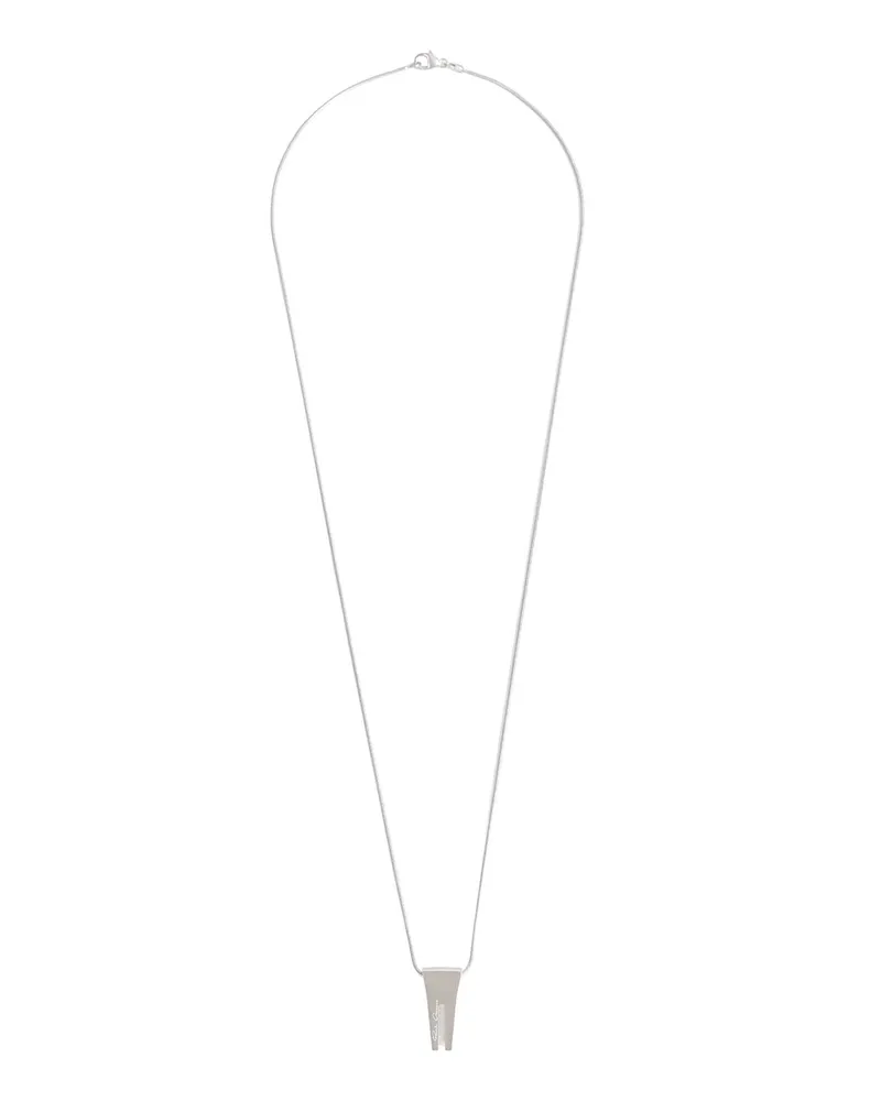 Rick Owens Tower Mini Open Trunk Charm Silver