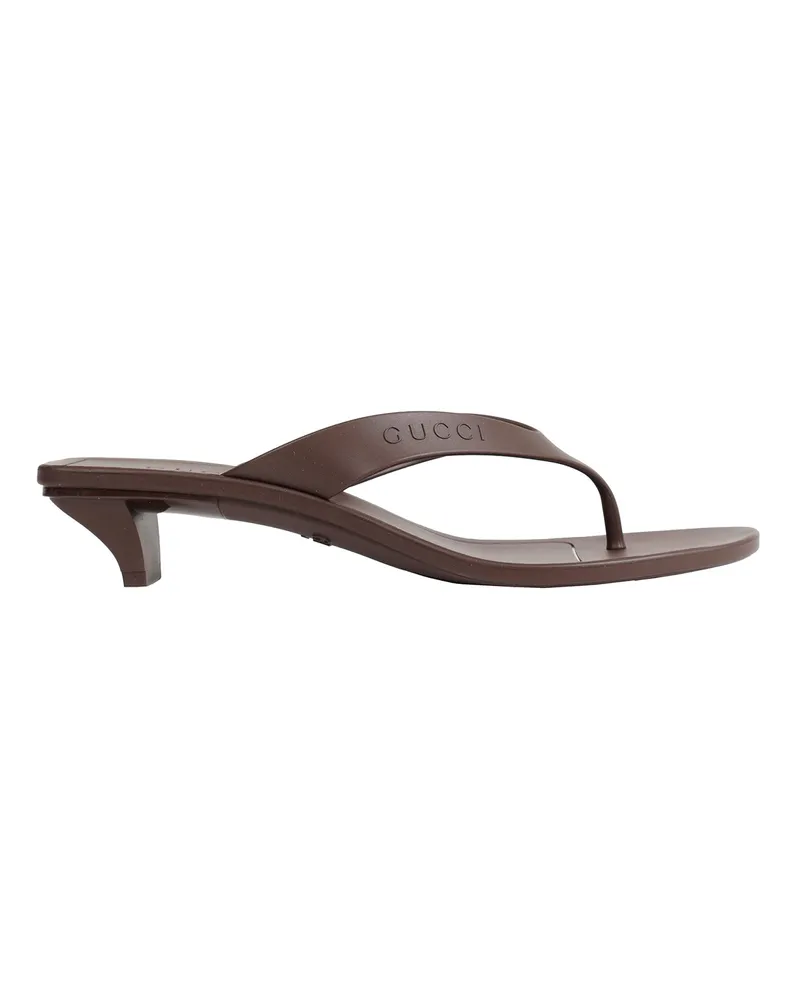 Gucci Vittoria Thong Sandals Brown
