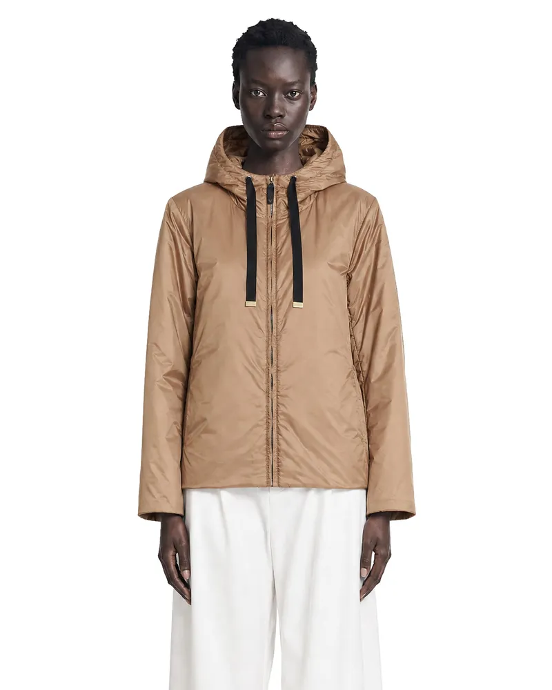 Max Mara Padded Water-Repellent Hooded Jacket Beige