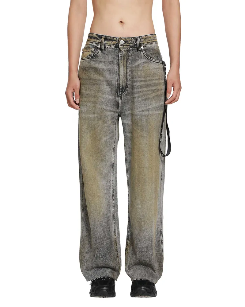 44 LABEL GROUP Drag me to Hell'' Soil Denim Pants Grey