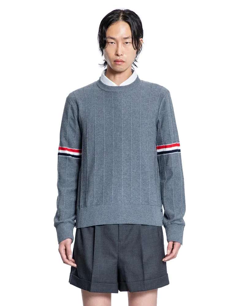 Thom Browne Wool Relaxed Sweater Grey