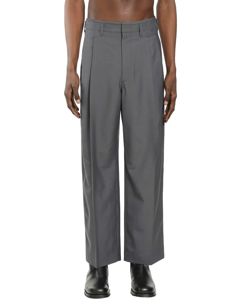Christophe Lemaire Pleated Tailored Pants Grey