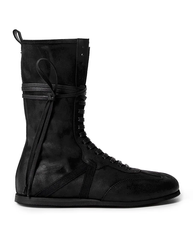 Ann Demeulemeester Fides Soft High-Top Boxing Sneakers Black