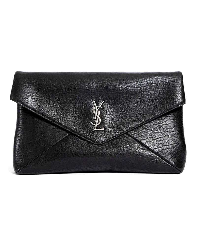 Saint Laurent Large Cassandre Pouch Black